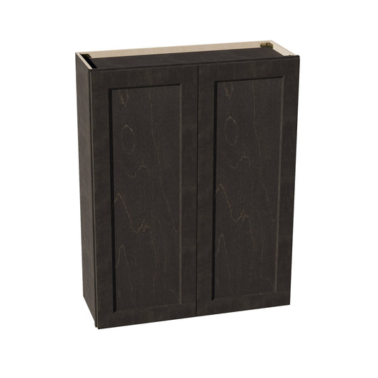 HG - W3342: Dark Gray Shaker 33"W x 42"H 2 Doors & 3 Shelves Standard Wall Cabinet - NextCabinets