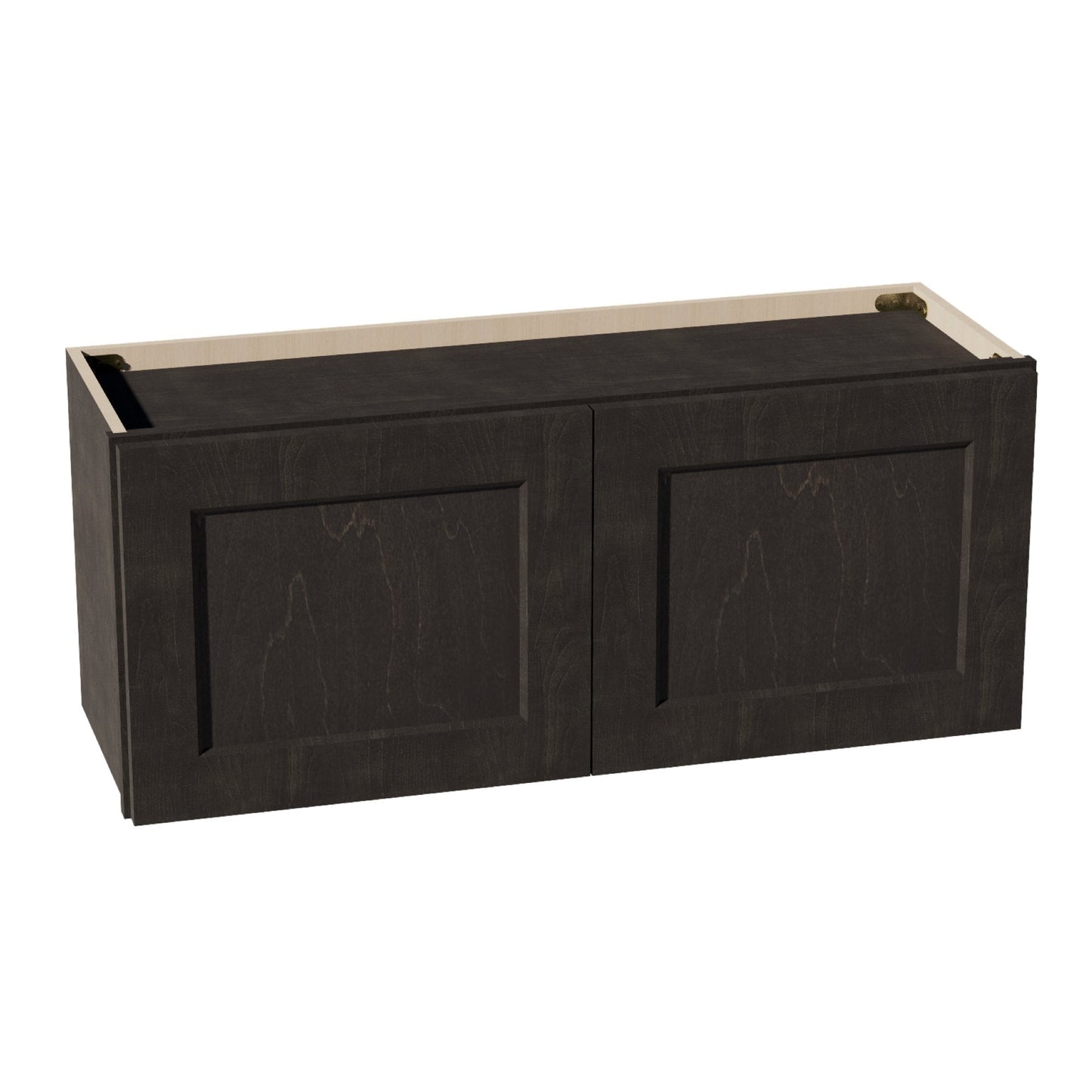 HG - W3615: Dark Gray Shaker 36"W x 15"H 2 Doors Standard Wall Bridge Cabinet - NextCabinets