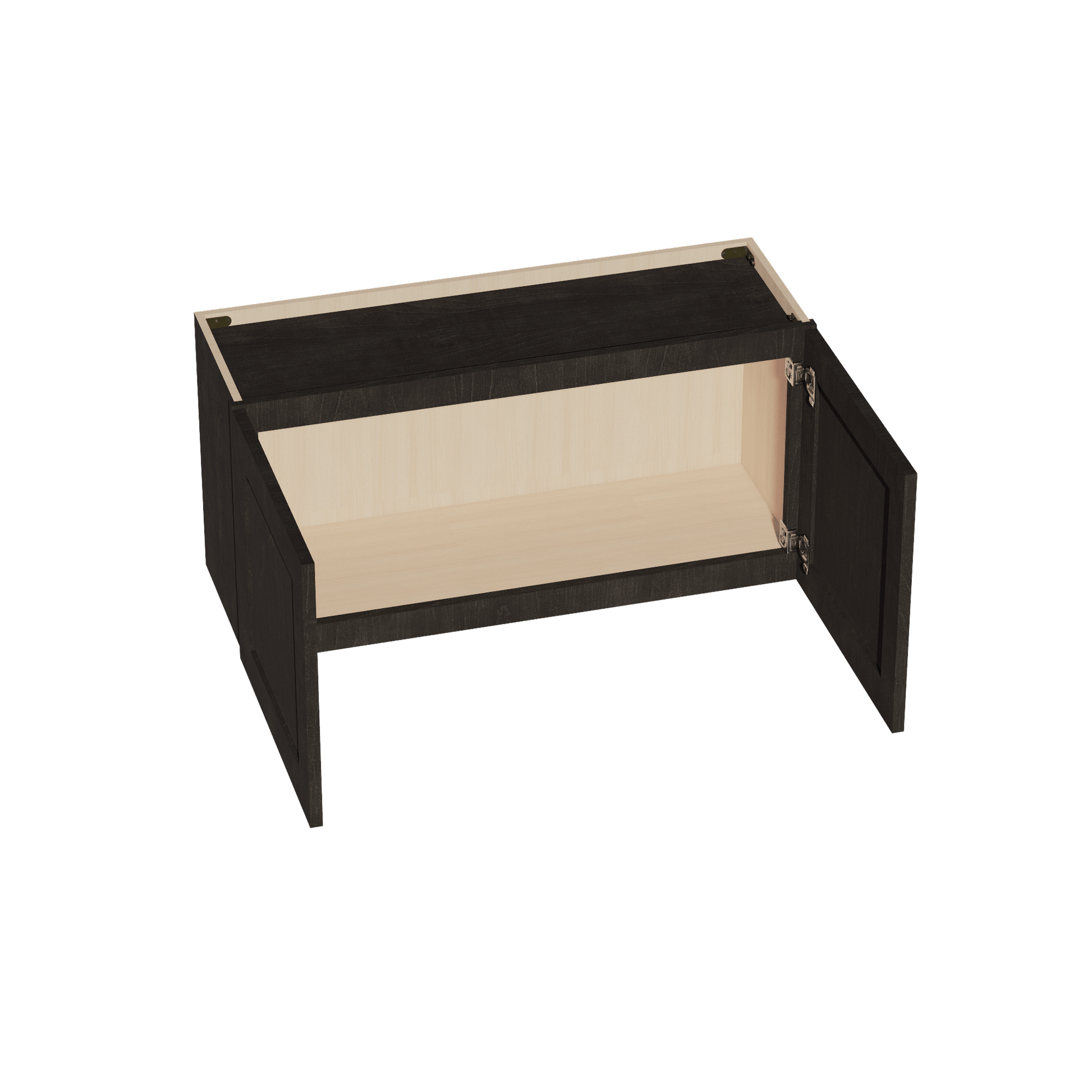 HG - W3618: Dark Gray Shaker 36"W x 18"H 2 Doors Standard Wall Bridge Cabinet - NextCabinets