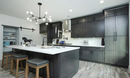 HG - W361824: Dark Gray Shaker 36"W x 18"H x 24"D 2 Doors Standard Bridge Wall Cabinet - NextCabinets