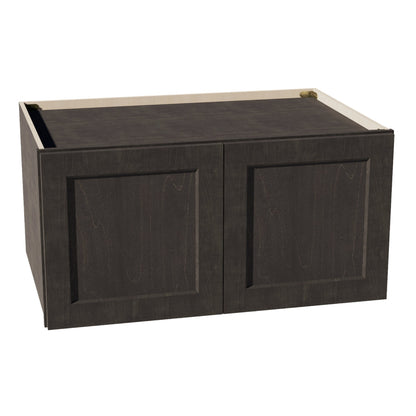 HG - W361824: Dark Gray Shaker 36"W x 18"H x 24"D 2 Doors Standard Bridge Wall Cabinet - NextCabinets