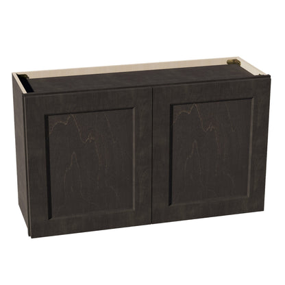 HG - W3621: Dark Gray Shaker 36"W x 21"H 2 Doors Standard Wall Bridge Cabinet - NextCabinets