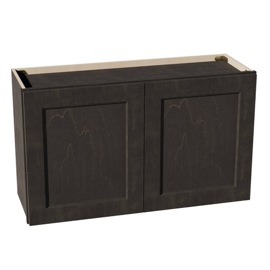 HG - W3621: Dark Gray Shaker 36"W x 21"H 2 Doors Standard Wall Bridge Cabinet - NextCabinets