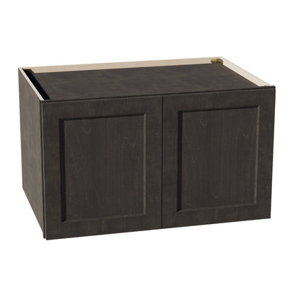 HG - W362124: Dark Gray Shaker 36"W x 21"H x 24"D 2 Doors & 1 Shelf Standard Bridge Wall Cabinet - NextCabinets