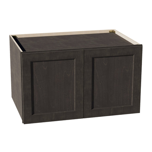 HG - W362124: Dark Gray Shaker 36"W x 21"H x 24"D 2 Doors & 1 Shelf Standard Bridge Wall Cabinet - NextCabinets