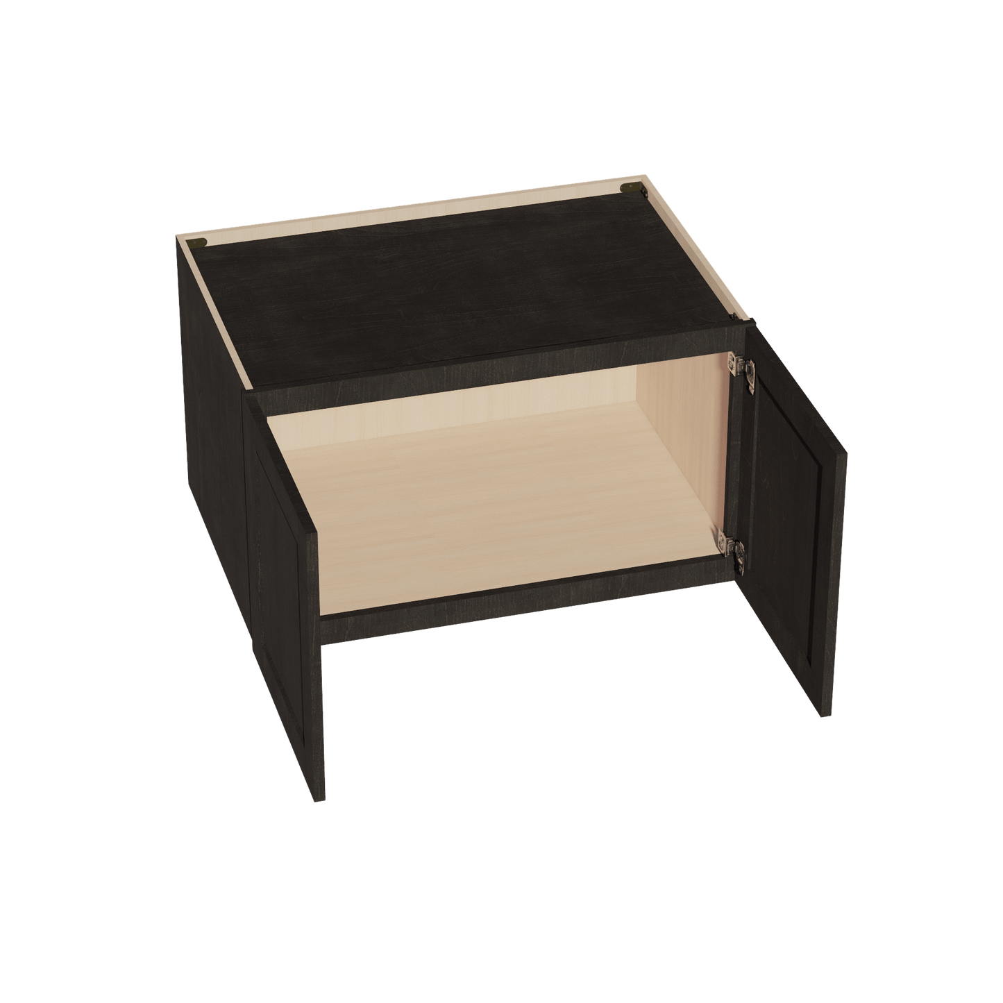 HG - W362124: Dark Gray Shaker 36"W x 21"H x 24"D 2 Doors & 1 Shelf Standard Bridge Wall Cabinet - NextCabinets