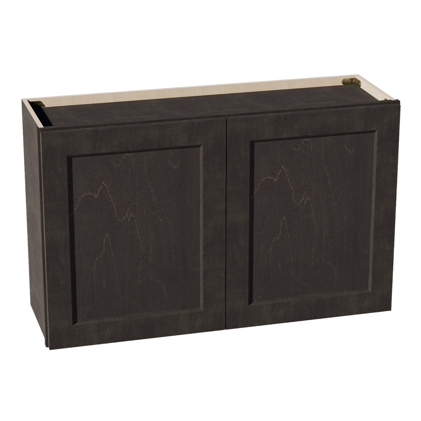 HG - W3624: Dark Gray Shaker 36"W x 24"H 2 Doors Standard Wall Bridge Cabinet - NextCabinets
