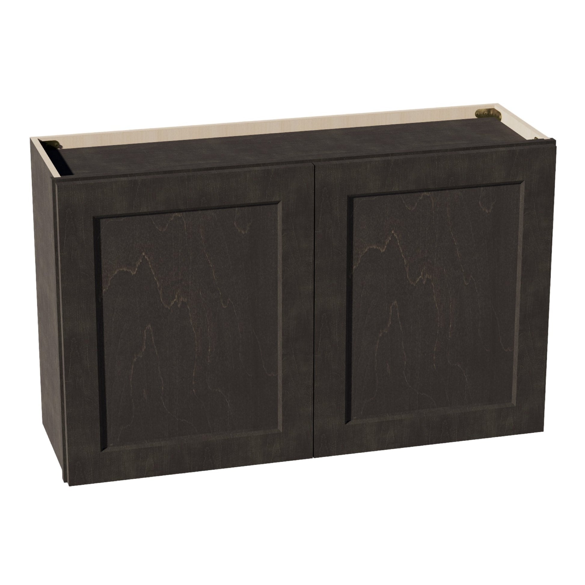 HG - W3624: Dark Gray Shaker 36"W x 24"H 2 Doors Standard Wall Bridge Cabinet - NextCabinets