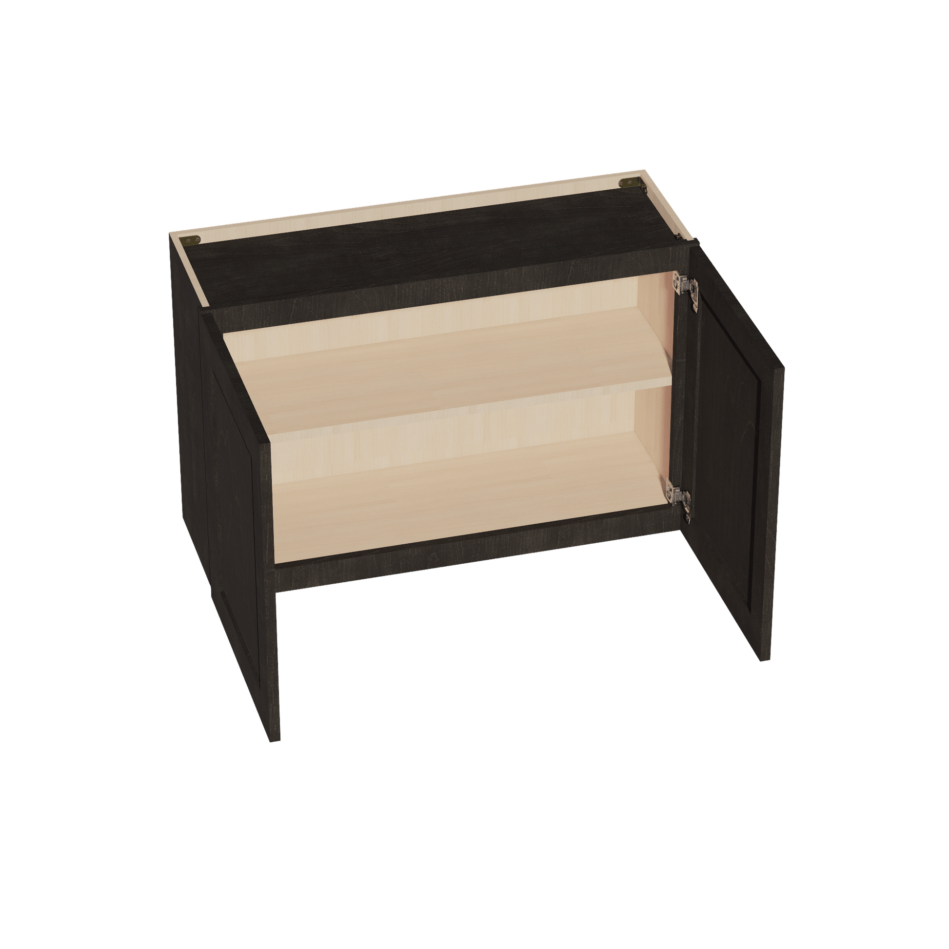 HG - W3624: Dark Gray Shaker 36"W x 24"H 2 Doors Standard Wall Bridge Cabinet - NextCabinets