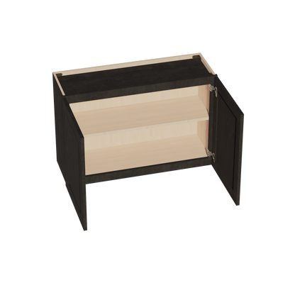 HG - W3624: Dark Gray Shaker 36"W x 24"H 2 Doors Standard Wall Bridge Cabinet - NextCabinets