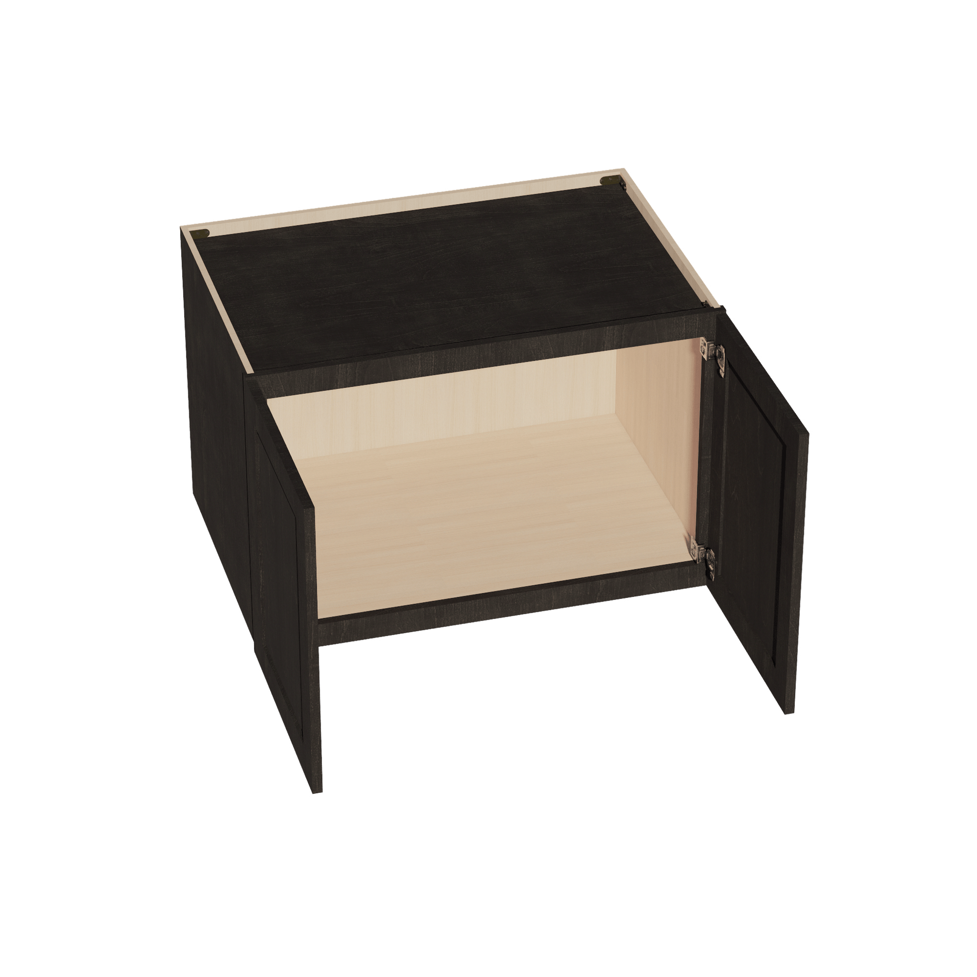 HG - W362424: Dark Gray Shaker 36"W x 24"H x 24"D 2 Doors & 1 Shelf Standard Bridge Wall Cabinet - NextCabinets