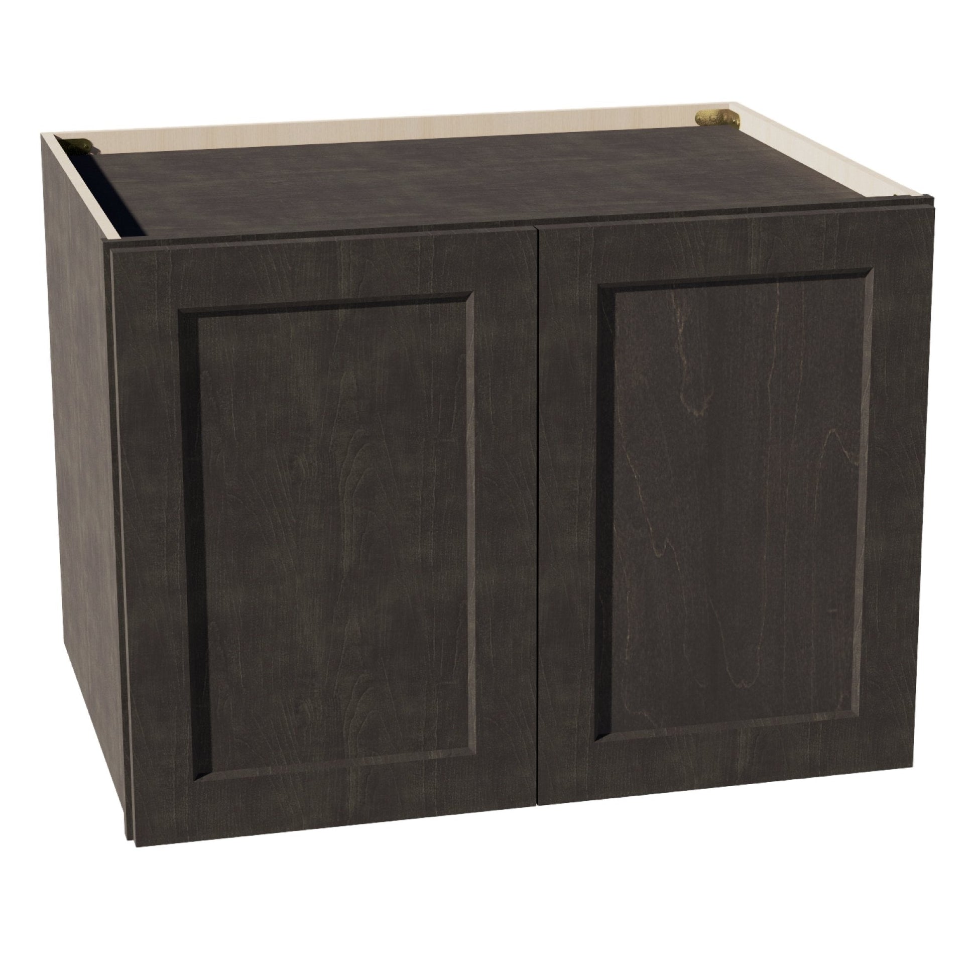 HG - W362424: Dark Gray Shaker 36"W x 24"H x 24"D 2 Doors & 1 Shelf Standard Bridge Wall Cabinet - NextCabinets