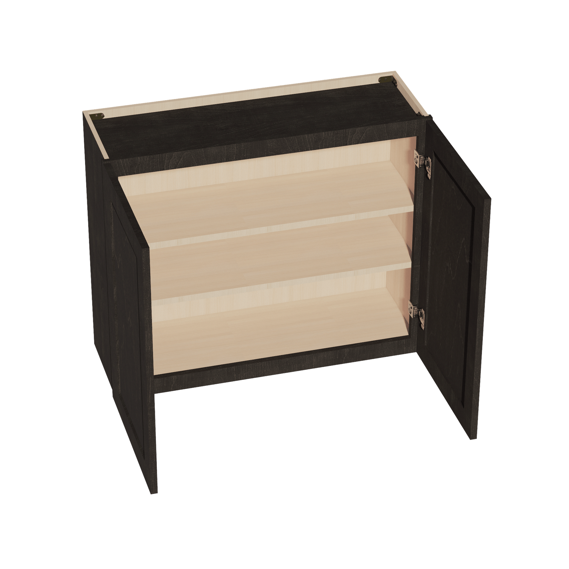 HG - W3630: Dark Gray Shaker 36"W x 30"H 2 Doors & 2 Shelves Standard Wall Cabinet - NextCabinets