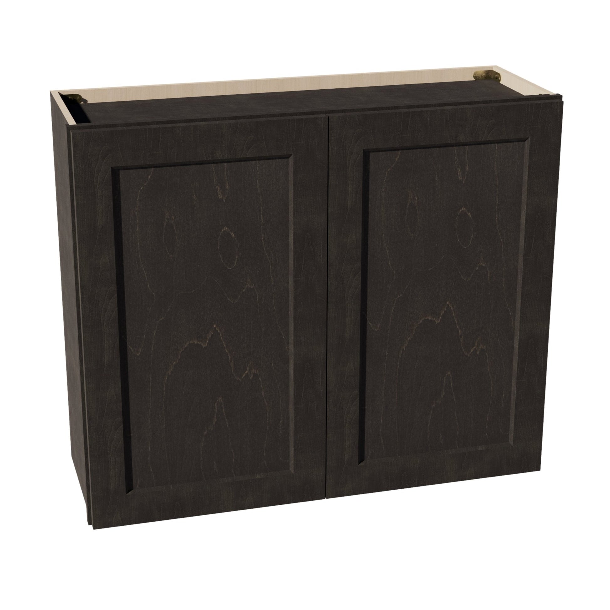 HG - W3630: Dark Gray Shaker 36"W x 30"H 2 Doors & 2 Shelves Standard Wall Cabinet - NextCabinets