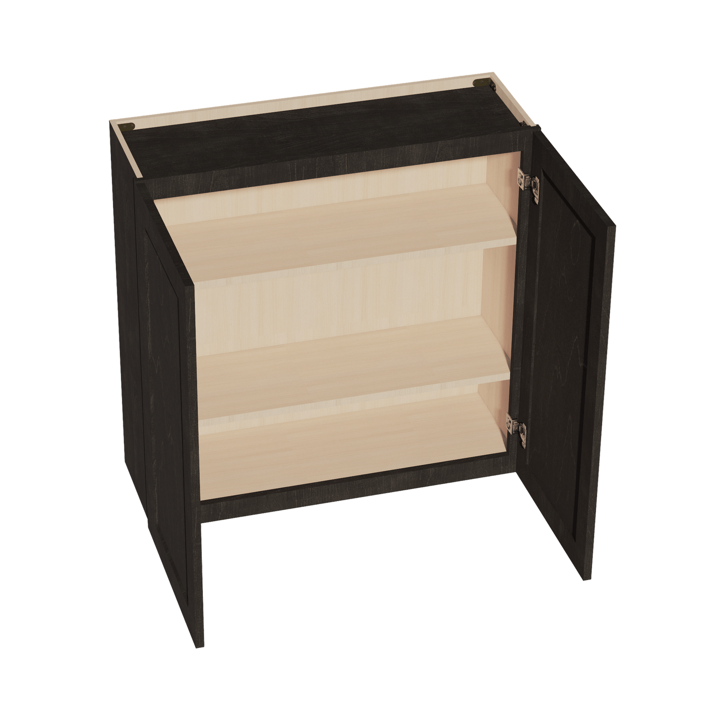 HG - W3636: Dark Gray Shaker 36"W x 36"H 2 Doors & 2 Shelves Standard Wall Cabinet - NextCabinets