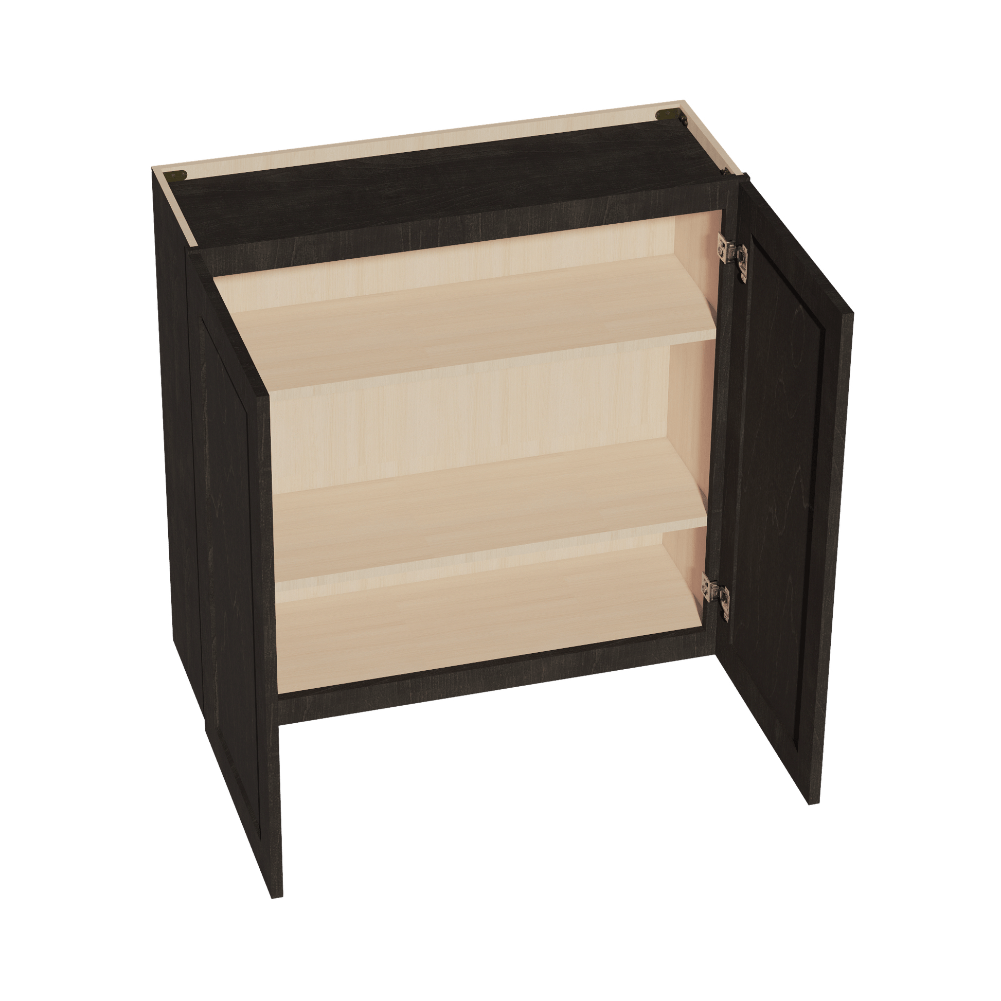 HG - W3636: Dark Gray Shaker 36"W x 36"H 2 Doors & 2 Shelves Standard Wall Cabinet - NextCabinets