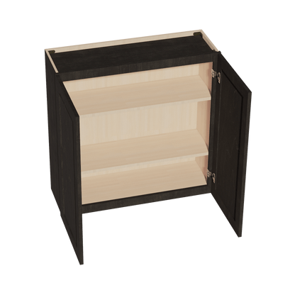 HG - W3636: Dark Gray Shaker 36"W x 36"H 2 Doors & 2 Shelves Standard Wall Cabinet - NextCabinets
