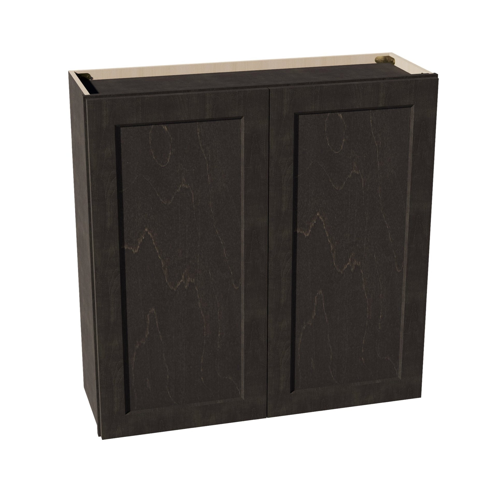 HG - W3636: Dark Gray Shaker 36"W x 36"H 2 Doors & 2 Shelves Standard Wall Cabinet - NextCabinets