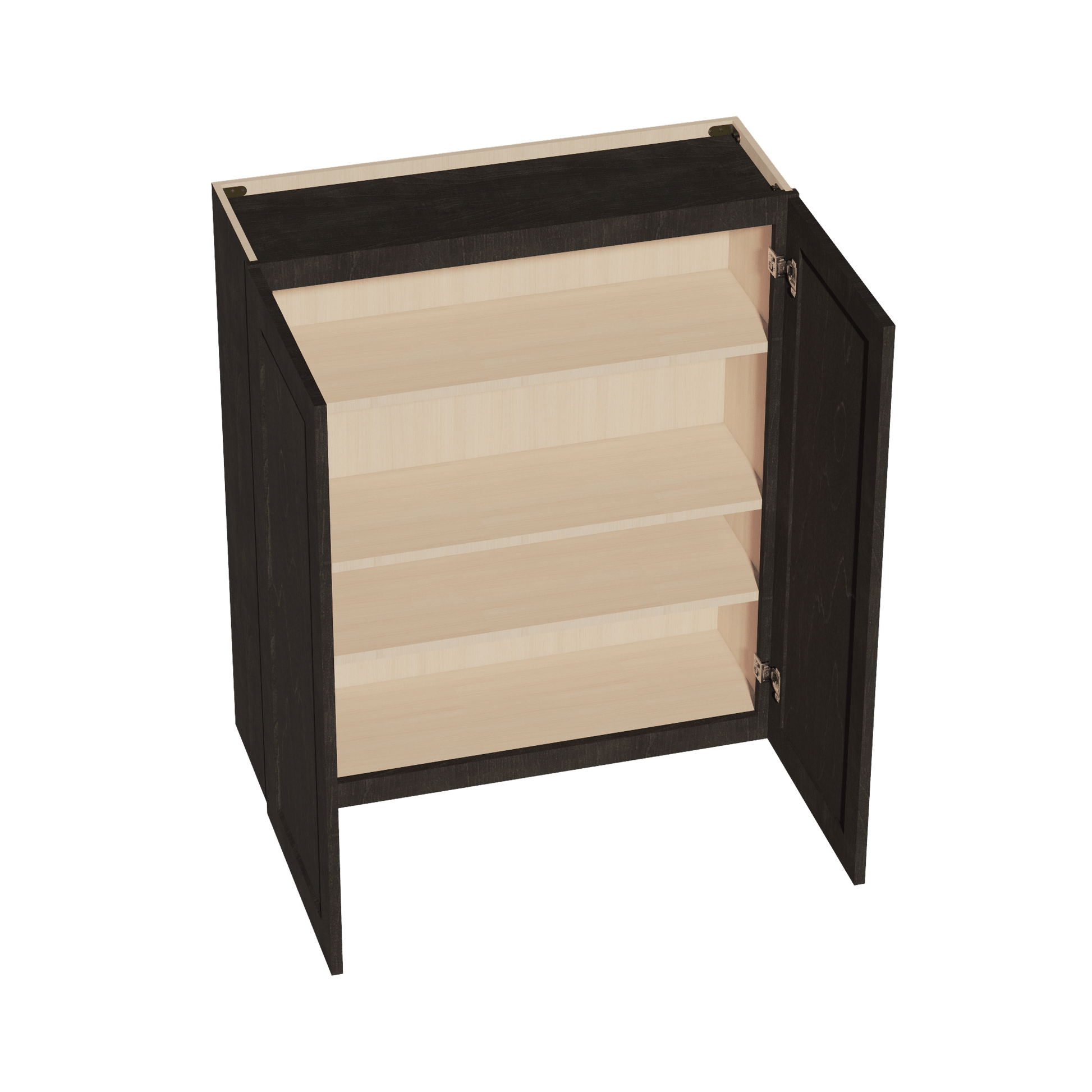 HG - W3642: Dark Gray Shaker 36"W x 42"H 2 Doors & 3 Shelves Standard Wall Cabinet - NextCabinets