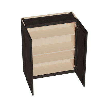 HG - W3642: Dark Gray Shaker 36"W x 42"H 2 Doors & 3 Shelves Standard Wall Cabinet - NextCabinets