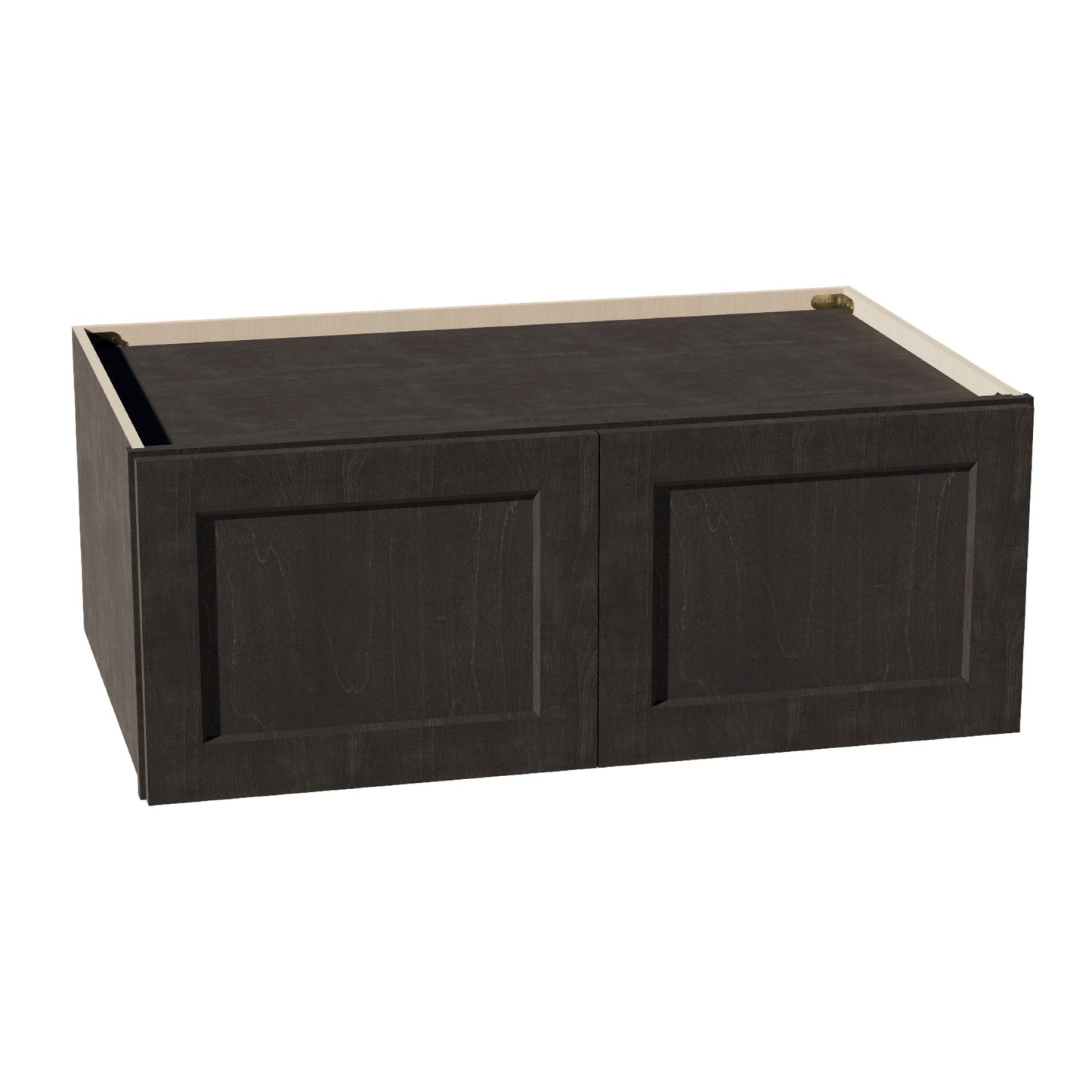 HG - W391524: Dark Gray Shaker 39"W x 15"H x 24"D 2 Doors Standard Bridge Wall Cabinet - NextCabinets