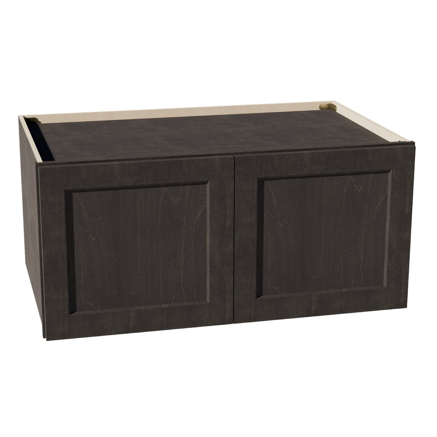 HG - W391824: Dark Gray Shaker 39"W x 18"H x 24"D 2 Doors Standard Bridge Wall Cabinet - NextCabinets