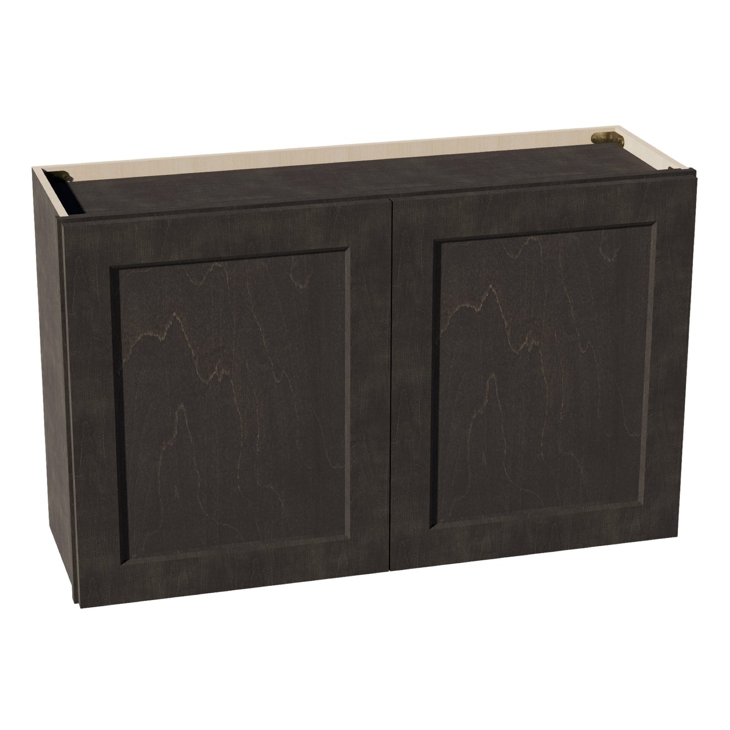 HG - W3924: Dark Gray Shaker 39"W x 24"H 2 Doors Standard Wall Bridge Cabinet - NextCabinets