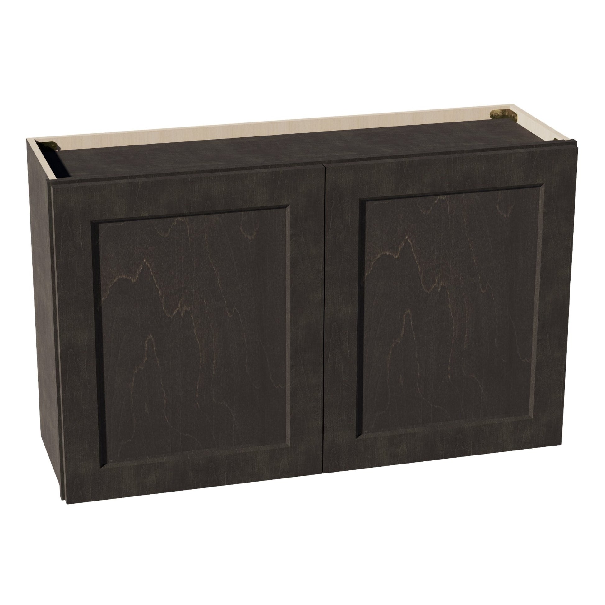 HG - W3924: Dark Gray Shaker 39"W x 24"H 2 Doors Standard Wall Bridge Cabinet - NextCabinets