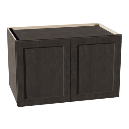 HG - W392424: Dark Gray Shaker 39"W x 24"H x 24"D 2 Doors & 1 Shelf Standard Bridge Wall Cabinet - NextCabinets