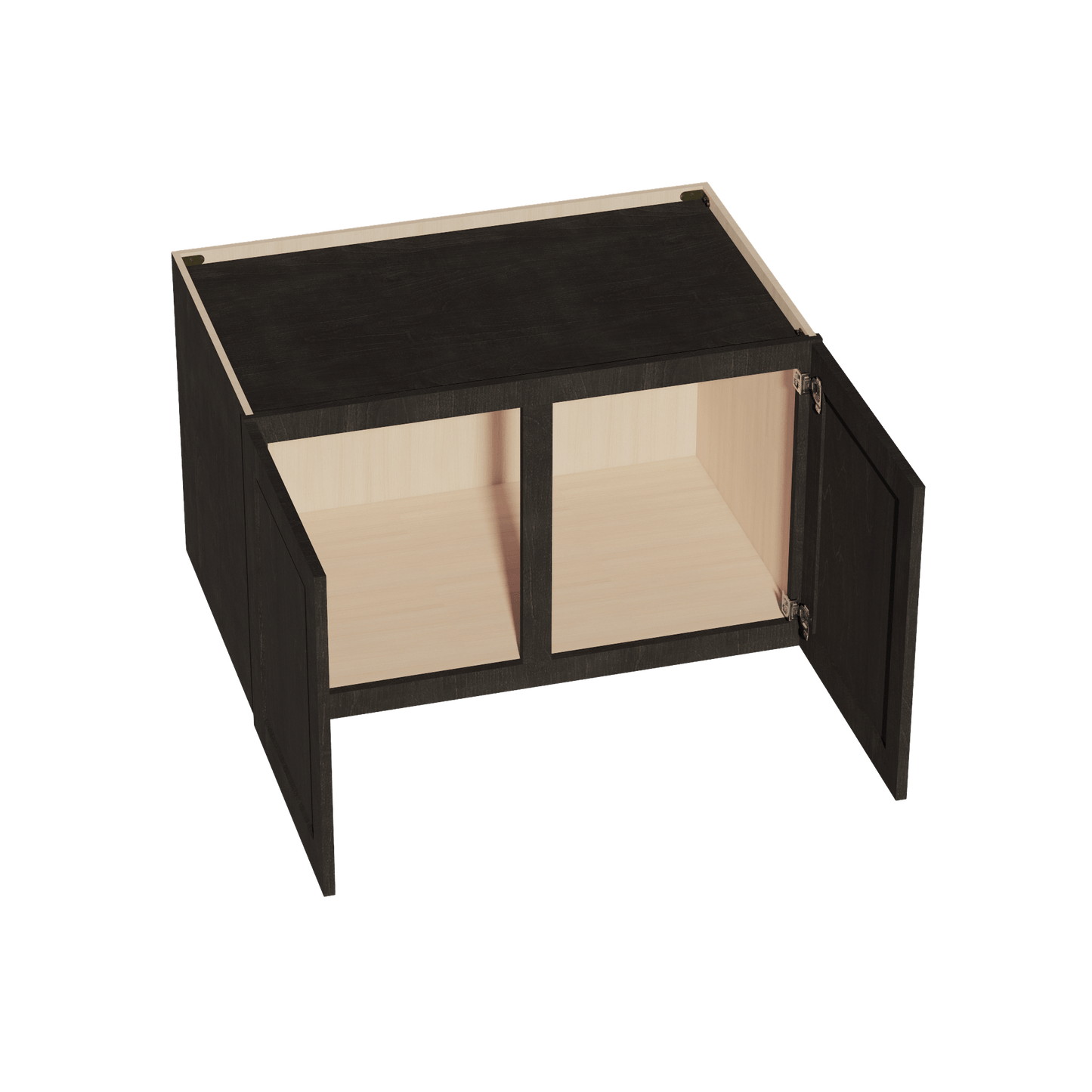 HG - W392424: Dark Gray Shaker 39"W x 24"H x 24"D 2 Doors & 1 Shelf Standard Bridge Wall Cabinet - NextCabinets