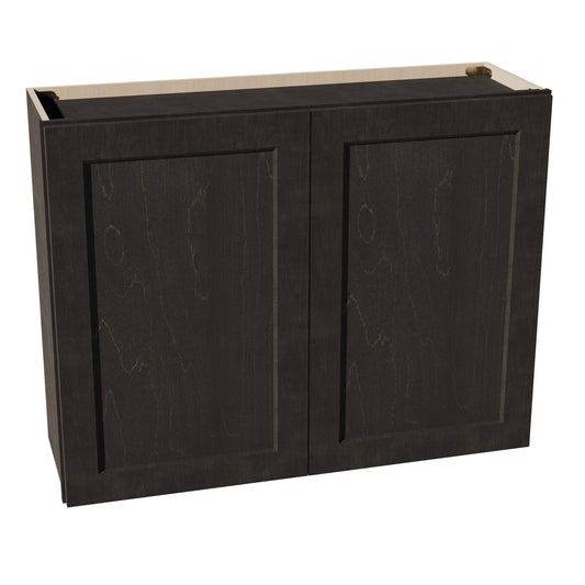 HG - W3930: Dark Gray Shaker 39"W x 30"H 2 Doors & 2 Shelves Standard Wall Cabinet - NextCabinets