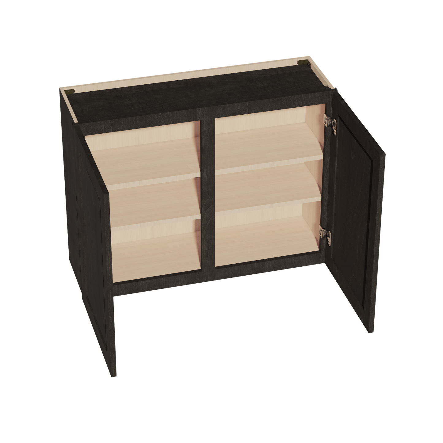 HG - W3930: Dark Gray Shaker 39"W x 30"H 2 Doors & 2 Shelves Standard Wall Cabinet - NextCabinets