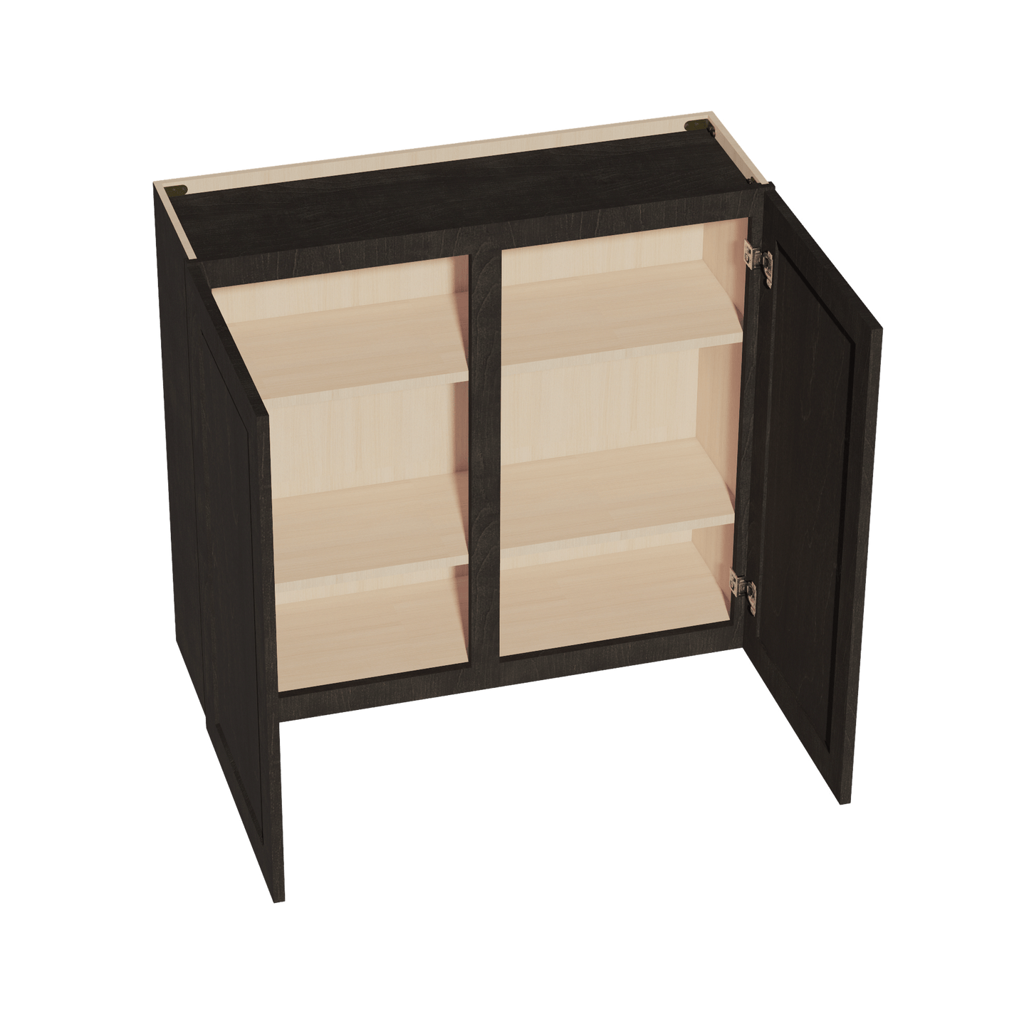 HG - W3936: Dark Gray Shaker 39"W x 36"H 2 Doors & 2 Shelves Standard Wall Cabinet - NextCabinets