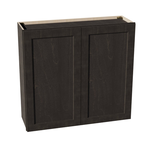 HG - W3936: Dark Gray Shaker 39"W x 36"H 2 Doors & 2 Shelves Standard Wall Cabinet - NextCabinets