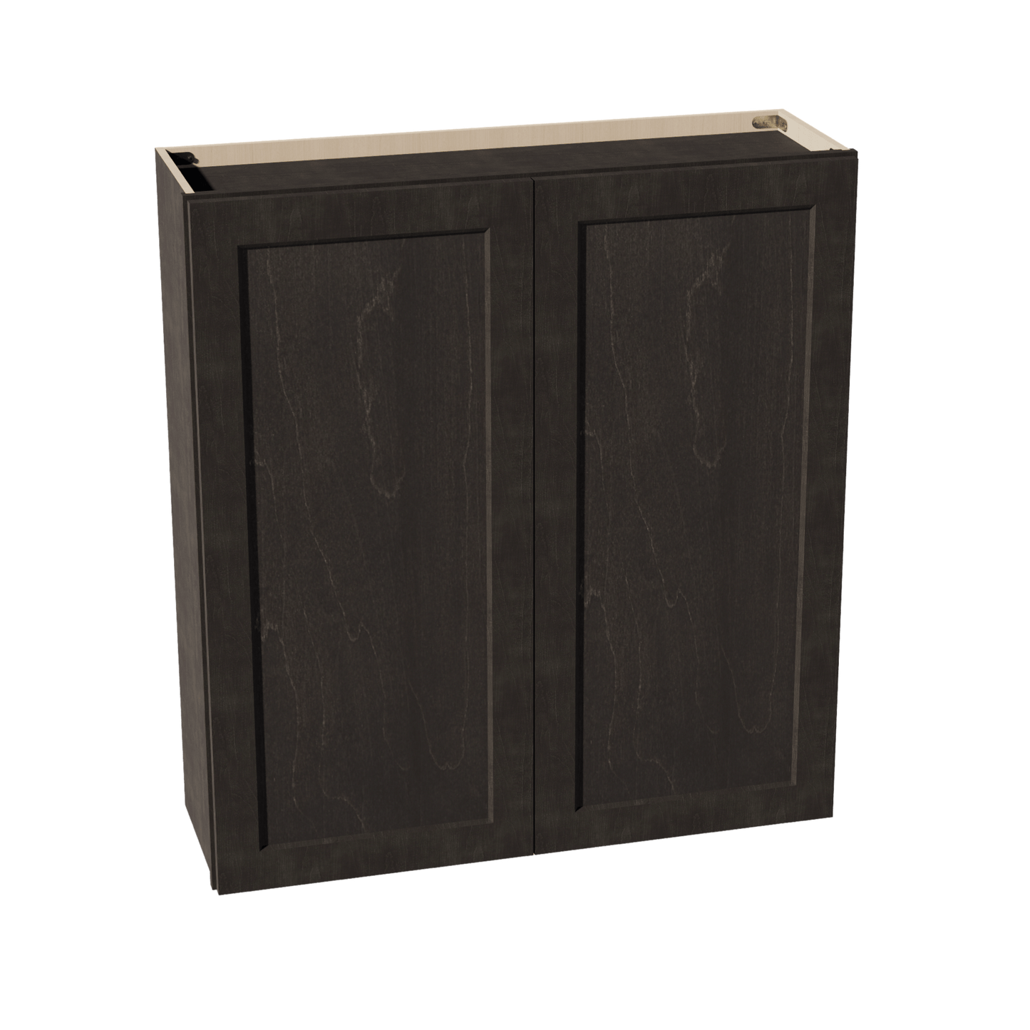 HG - W3942: Dark Gray Shaker 39"W x 42"H 2 Doors & 3 Shelves Standard Wall Cabinet - NextCabinets