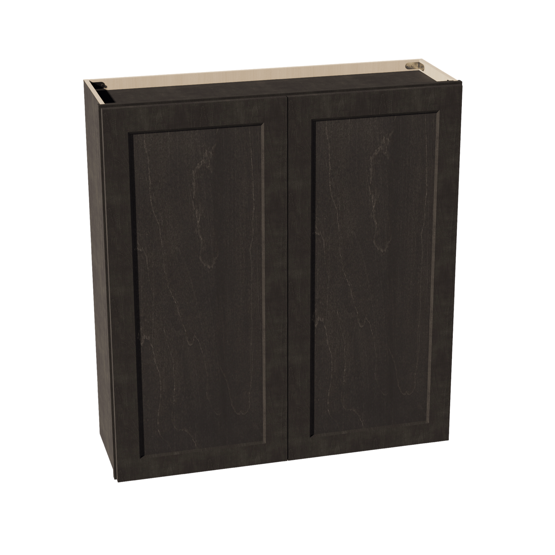 HG - W3942: Dark Gray Shaker 39"W x 42"H 2 Doors & 3 Shelves Standard Wall Cabinet - NextCabinets