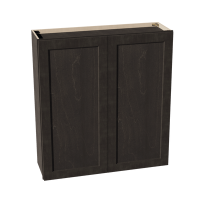 HG - W3942: Dark Gray Shaker 39"W x 42"H 2 Doors & 3 Shelves Standard Wall Cabinet - NextCabinets