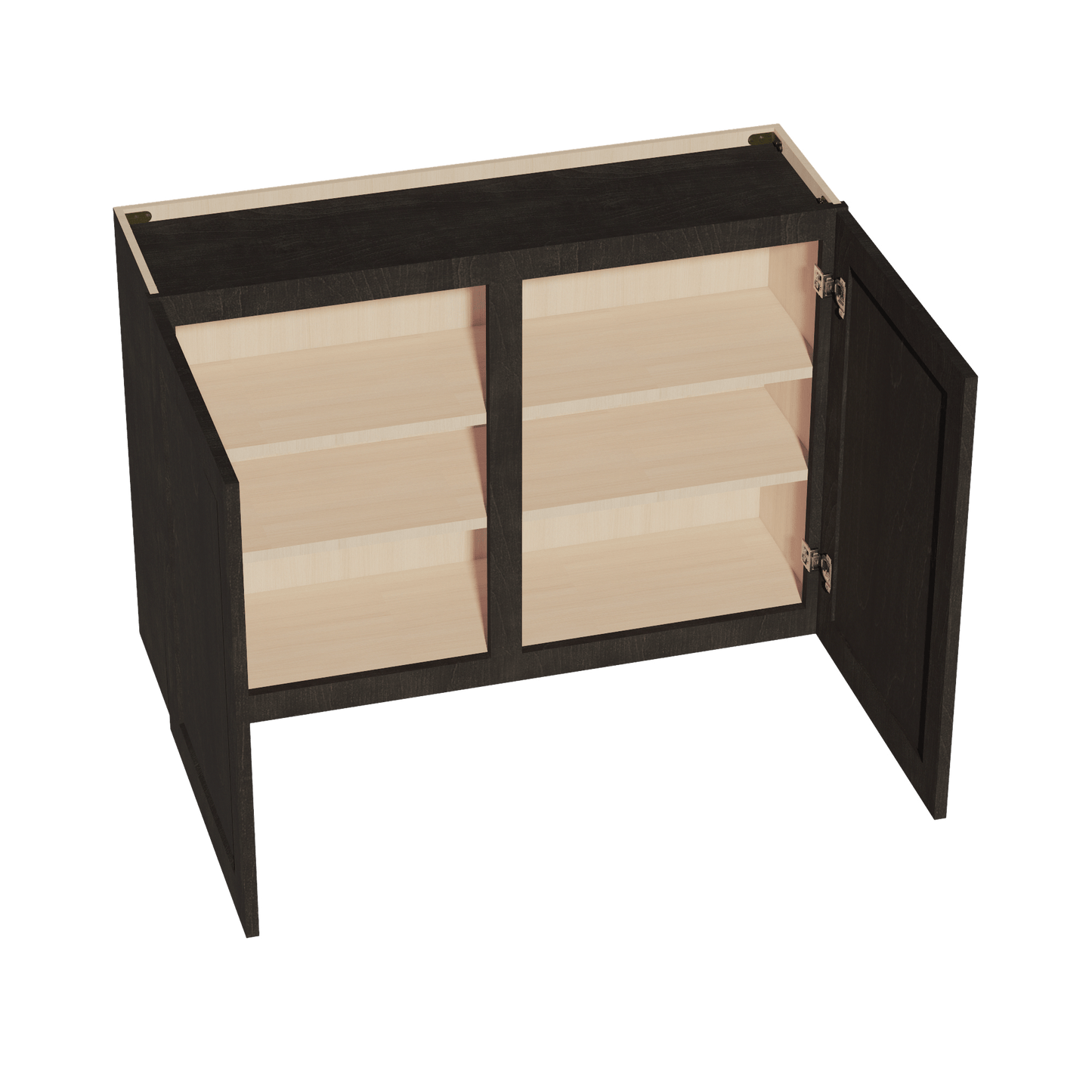 HG - W4230: Dark Gray Shaker 42"W x 30"H 2 Doors & 2 Shelves Standard Wall Cabinet - NextCabinets