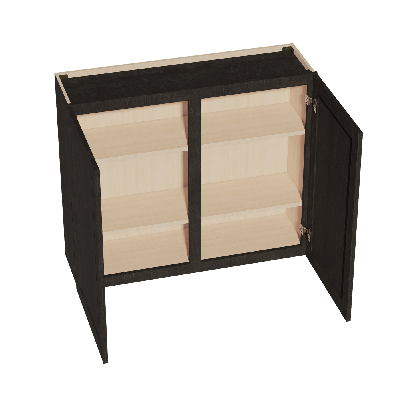 HG - W4236: Dark Gray Shaker 42"W x 36"H 2 Doors & 2 Shelves Standard Wall Cabinet - NextCabinets