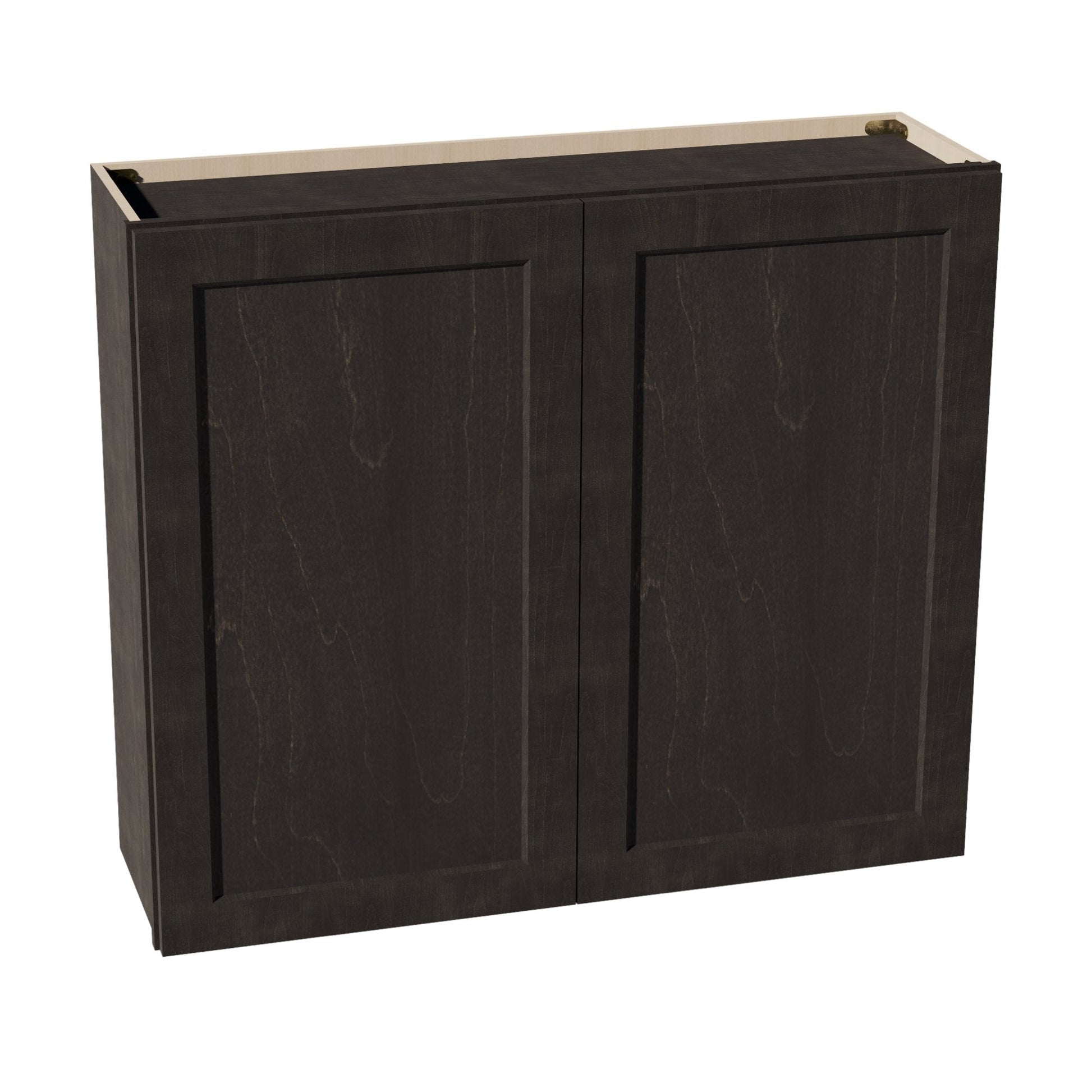 HG - W4236: Dark Gray Shaker 42"W x 36"H 2 Doors & 2 Shelves Standard Wall Cabinet - NextCabinets