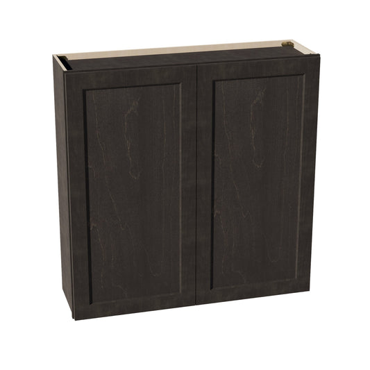HG - W4242: Dark Gray Shaker 42"W x 42"H 2 Doors & 3 Shelves Standard Wall Cabinet - NextCabinets