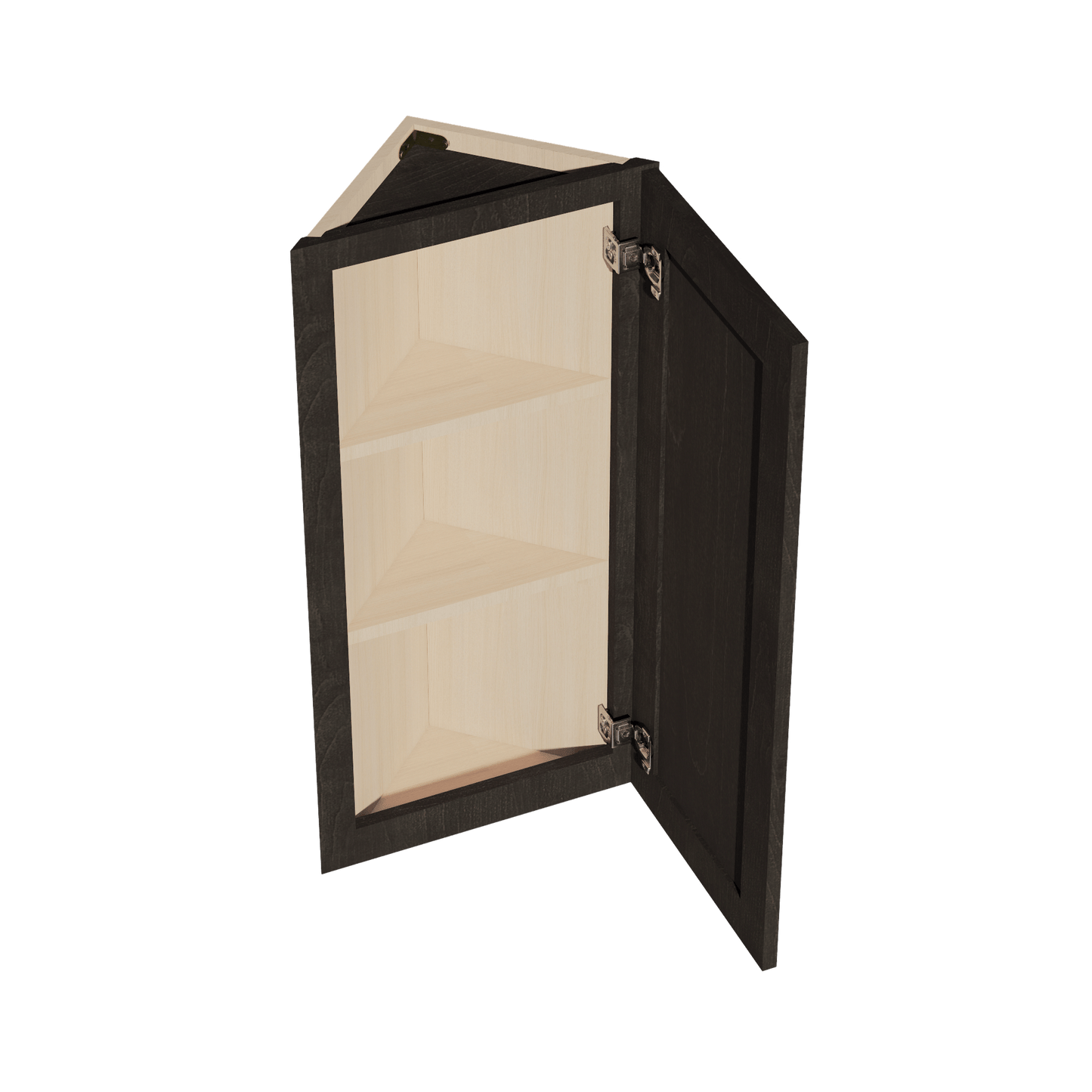 HG - WAE1236: Dark Gray Shaker 12"W x 36"H x 12"D 1 Door & 2 Shelves Wall Angle End Cabinet - NextCabinets