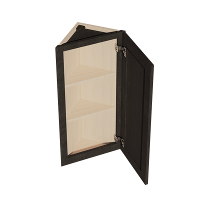 HG - WAE1236: Dark Gray Shaker 12"W x 36"H x 12"D 1 Door & 2 Shelves Wall Angle End Cabinet - NextCabinets