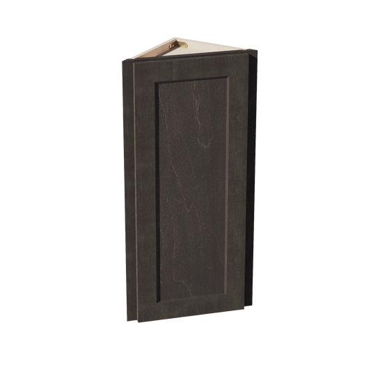HG - WAE1236: Dark Gray Shaker 12"W x 36"H x 12"D 1 Door & 2 Shelves Wall Angle End Cabinet - NextCabinets