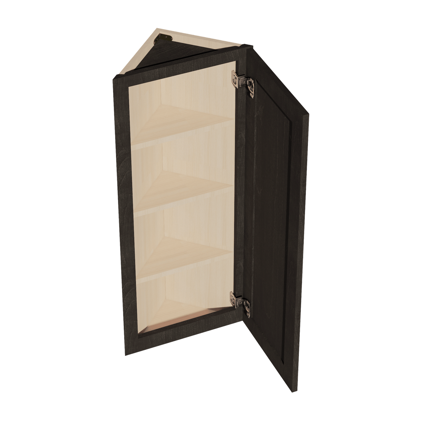 HG - WAE1242: Dark Gray Shaker 12"W x 42"H x 12"D 1 Door & 3 Shelves Wall Angle End Cabinet - NextCabinets