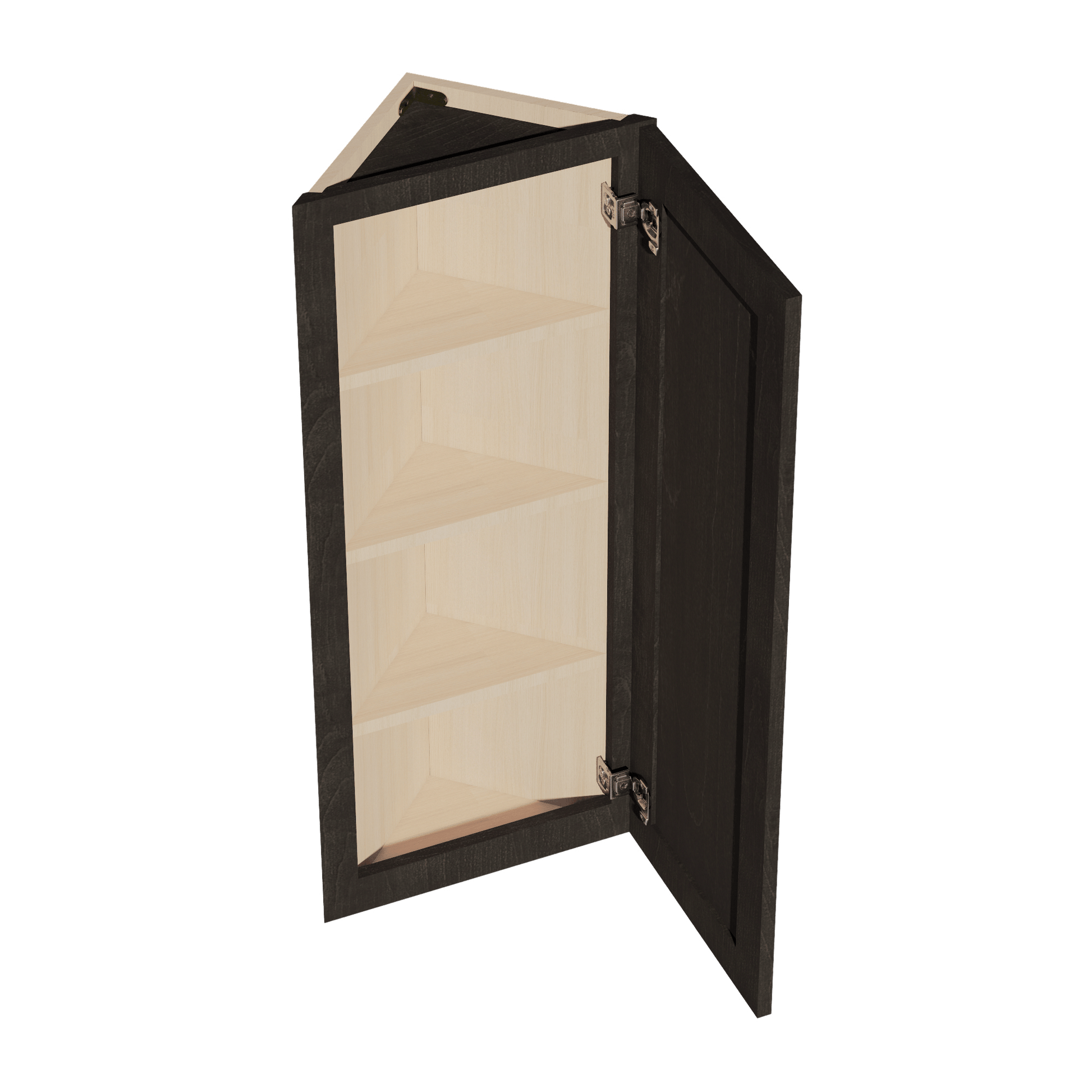 HG - WAE1242: Dark Gray Shaker 12"W x 42"H x 12"D 1 Door & 3 Shelves Wall Angle End Cabinet - NextCabinets