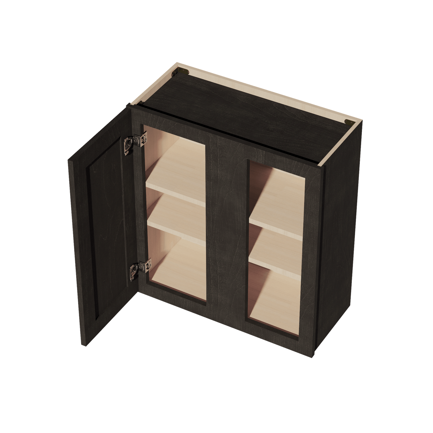 HG - WBC2730: Dark Gray Shaker 27"W x 30"H 1 Door & 2 Shelves Wall Blind Corner Cabinets - NextCabinets