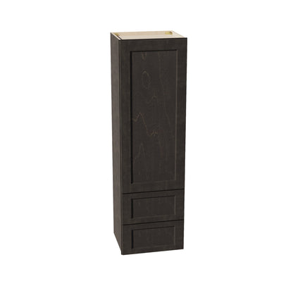 HG - WD1860: Dark Gray Shaker 18"W x 60"H 1 Door & 2 Drawers Special Wall Cabinet - NextCabinets