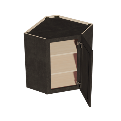 HG - WDC2430: Dark Gray Shaker 24"W x 30"H 1 Door & 2 Shelves Diagonal Wall Corner Cabinet - NextCabinets