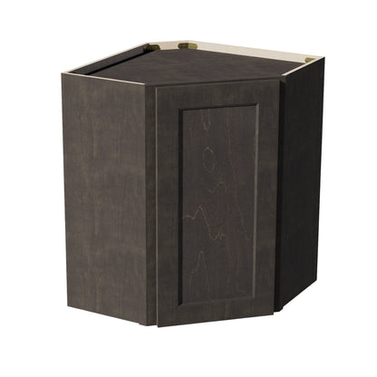 HG - WDC2430: Dark Gray Shaker 24"W x 30"H 1 Door & 2 Shelves Diagonal Wall Corner Cabinet - NextCabinets